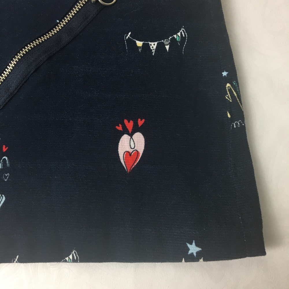 Zara Trafaluc Asymmetrical Mini Valentine’s Skirt Blue/Small - Picture 3 of 12